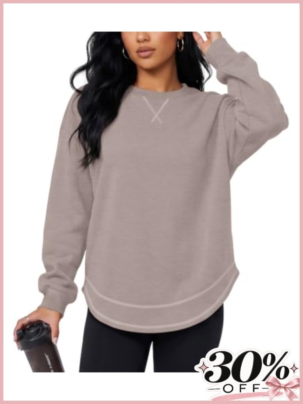 Women's Crewneck Sweatshirt Long Sleeve Oversized Pullover Top